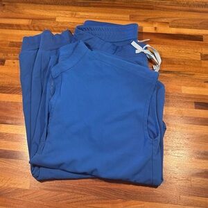 Figs Royal Blue Scrub Set